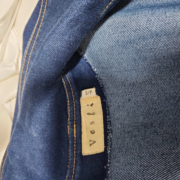 VESTI Blue Denim Maxi Dress Size S/P - Picture 13 of 15